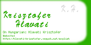 krisztofer hlavati business card